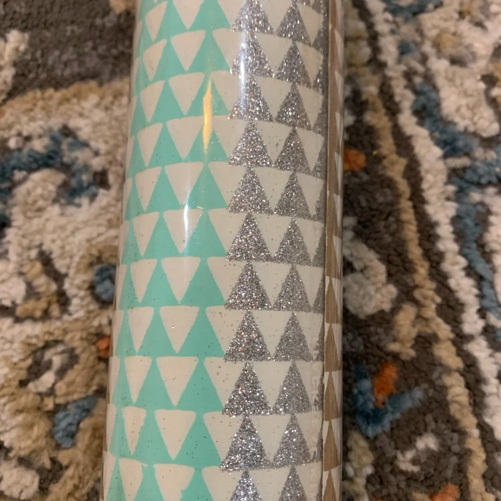 NEW Eco Handmade Paper 3 Sheets‎ 30x22 Gift Wrap or Draw Liners Silver Gold Blue